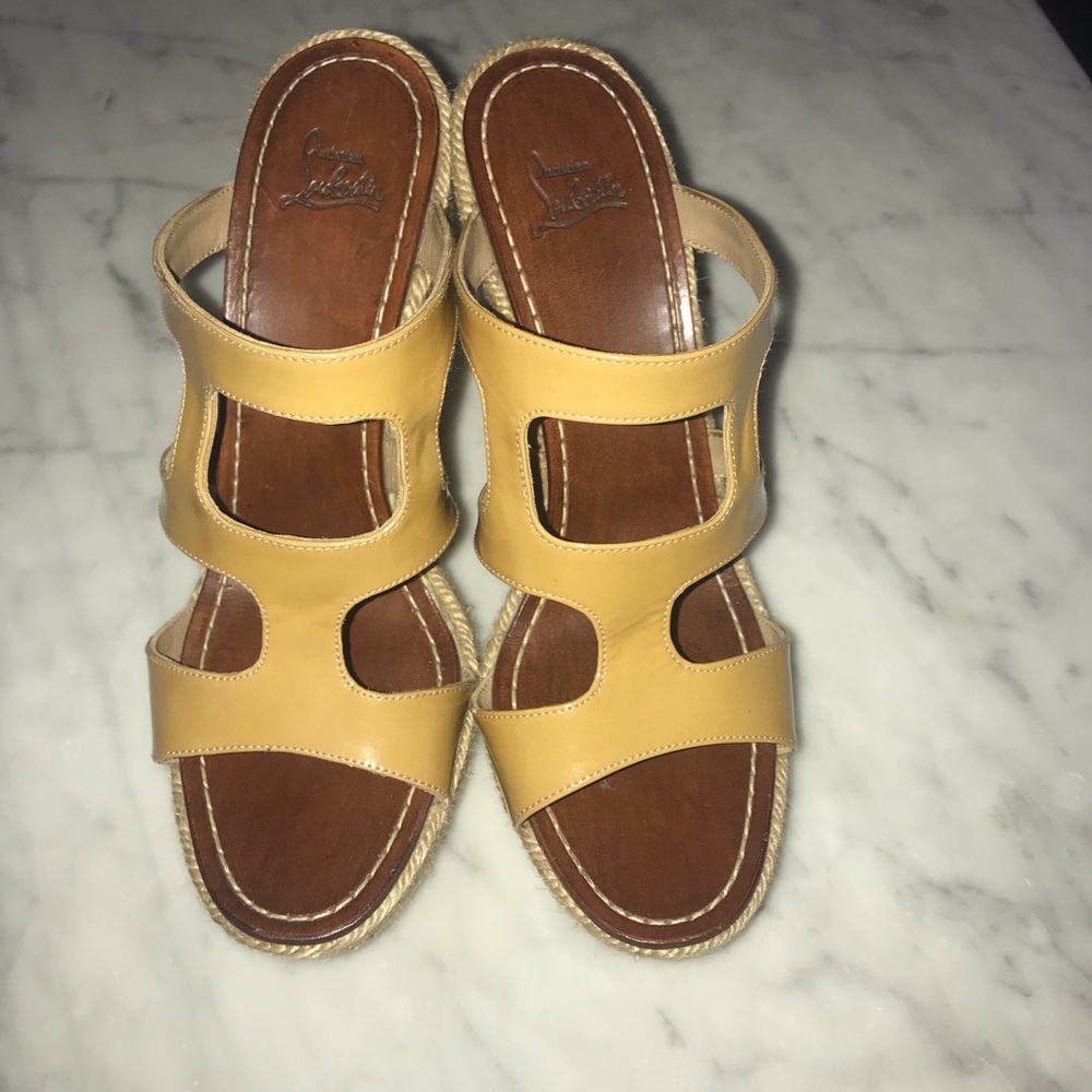 Christian Louboutin Nude Wedges